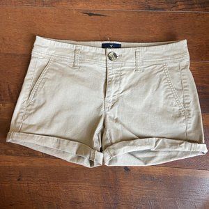 American Eagle Women's Midi Khaki Shorts